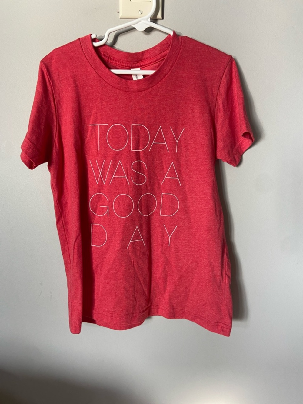 Kids Red Graphic Tee - "Today Was A Good Day"